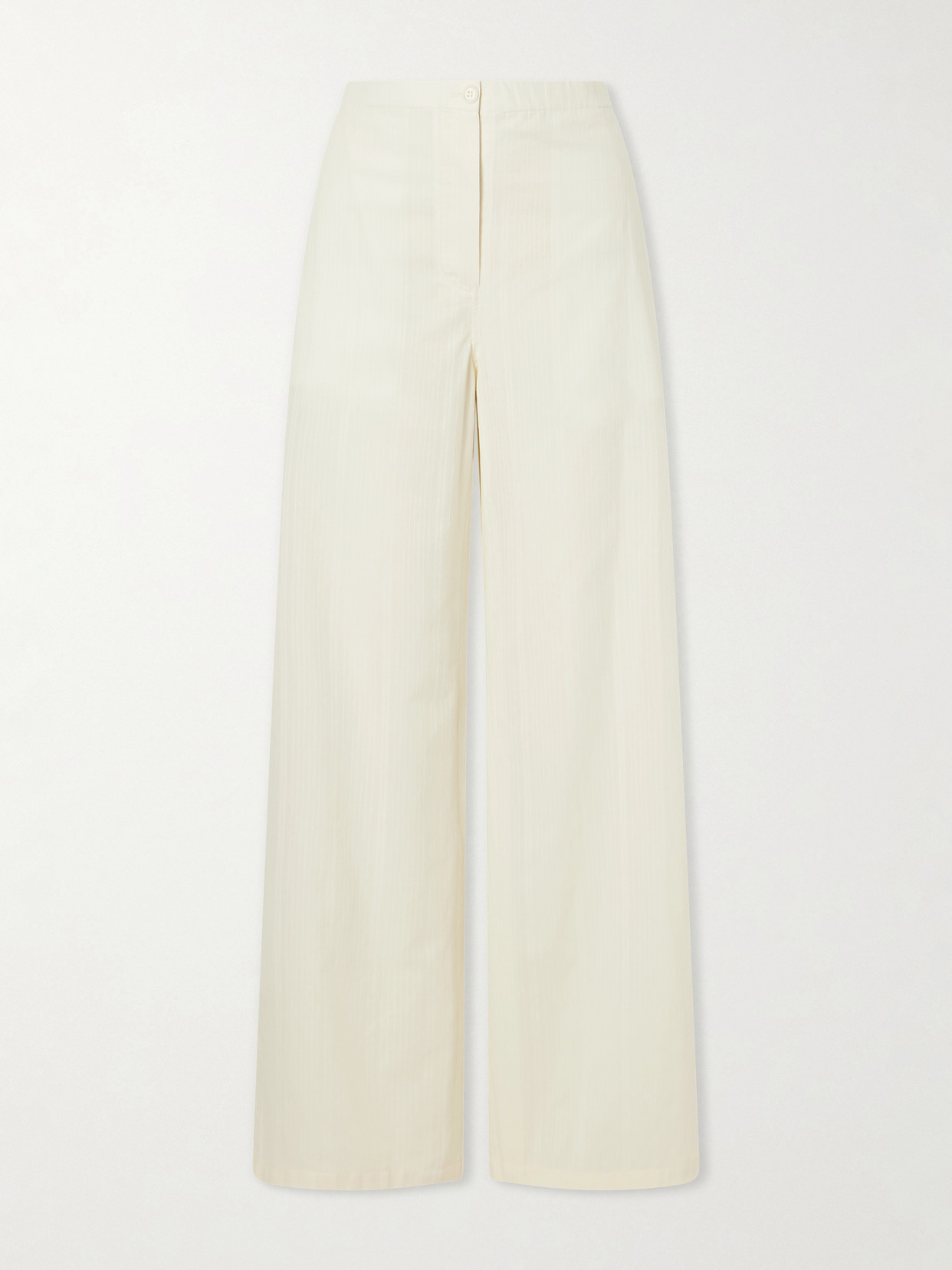 Theory Cotton-poplin Wide-leg Pants In Neutrals