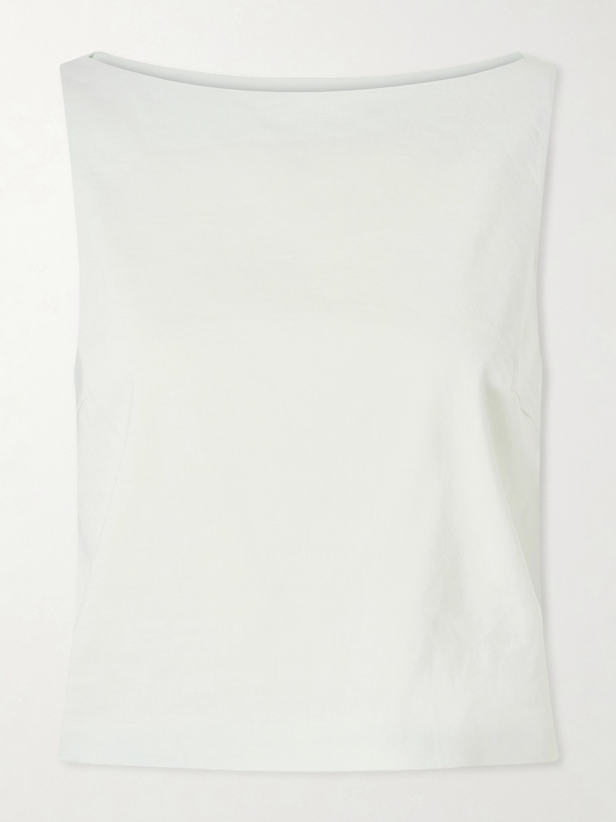 Theory Linen-blend Top In Green