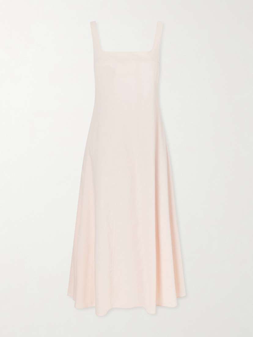 Theory Linen-blend Midi Dress