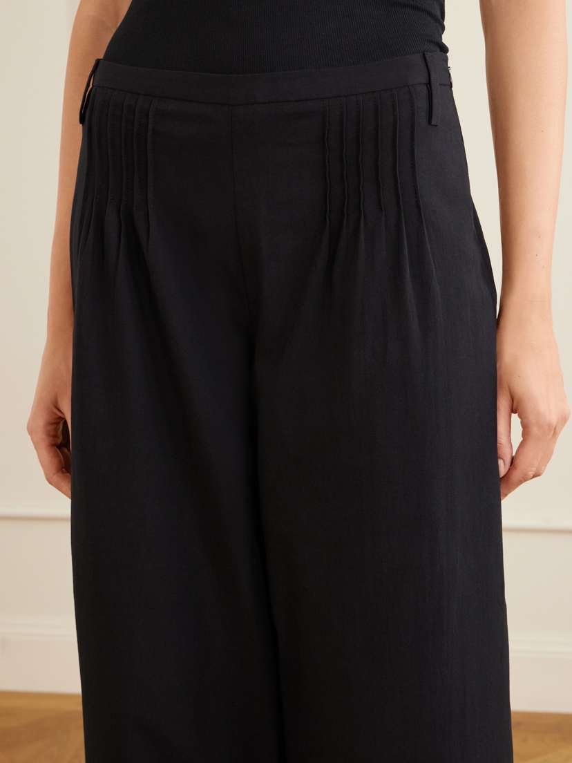 SIR. Beatrice Pintucked Cotton Wide-leg Pants | Thumbnail 5 SIR. Beatrice Pintucked Cotton Wide-leg Pants | Thumbnail 5