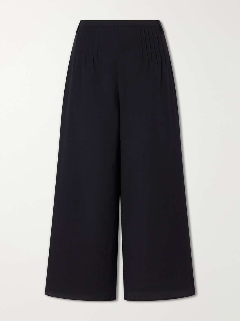 SIR. Beatrice Pintucked Cotton Wide-leg Pants