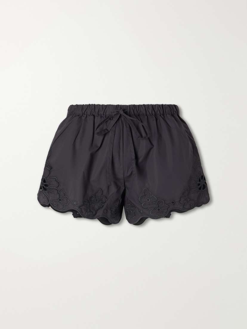 SIR. Klara Broderie-anglaise Cotton Mini Shorts