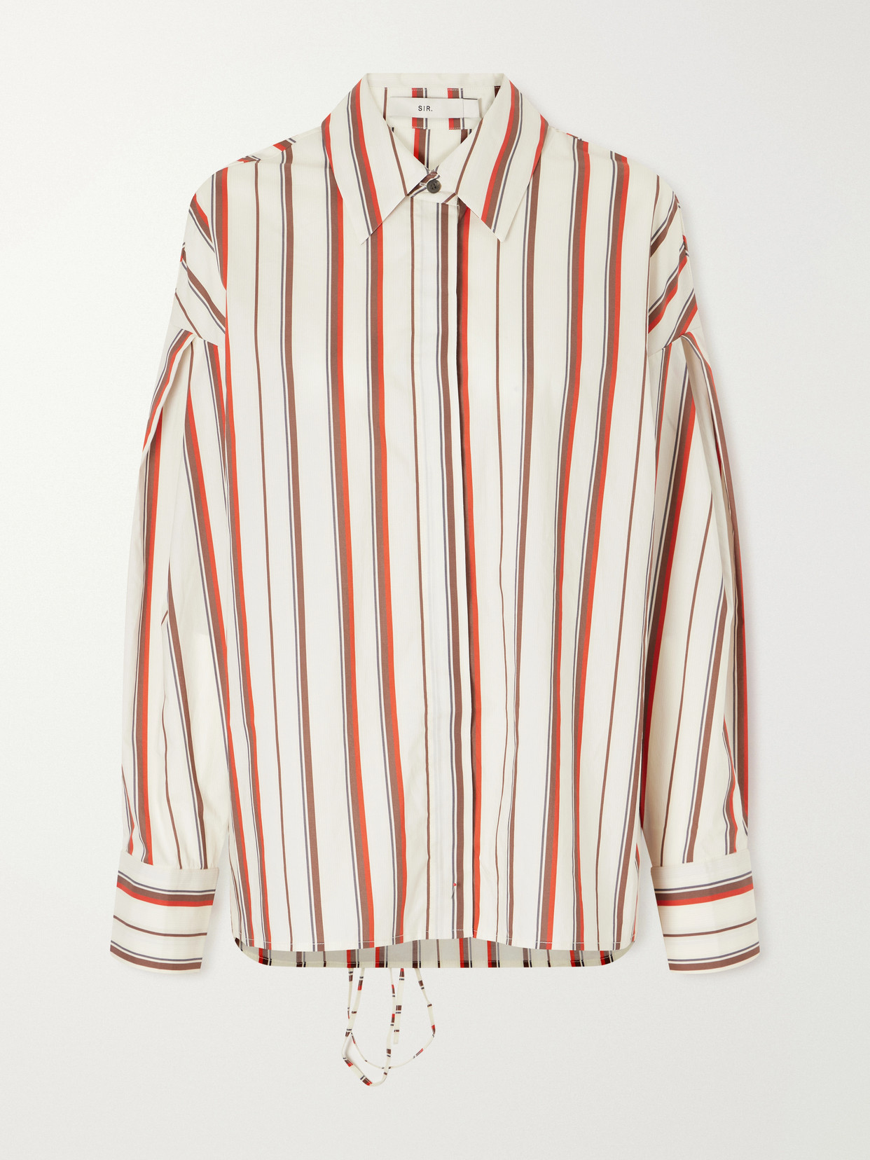 . - Alva Striped Cotton-Poplin Shirt
