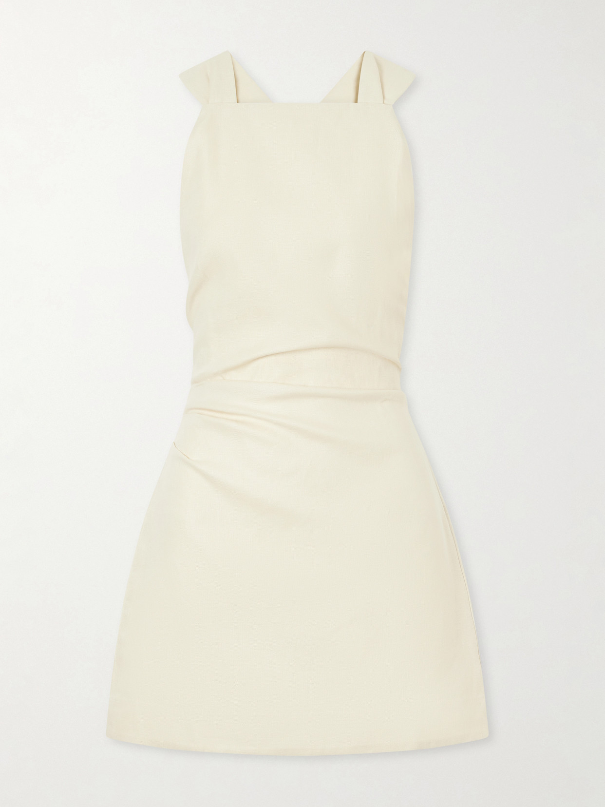 Sir Thora Open-back Linen Mini Dress In Neutral