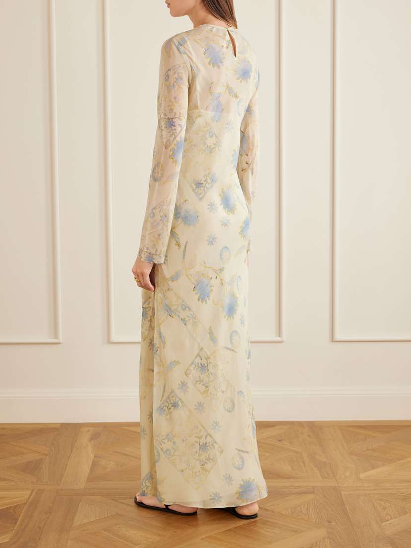 SIR. Cecile Floral-print Georgette Maxi Dress | Thumbnail 3 SIR. Cecile Floral-print Georgette Maxi Dress | Thumbnail 3