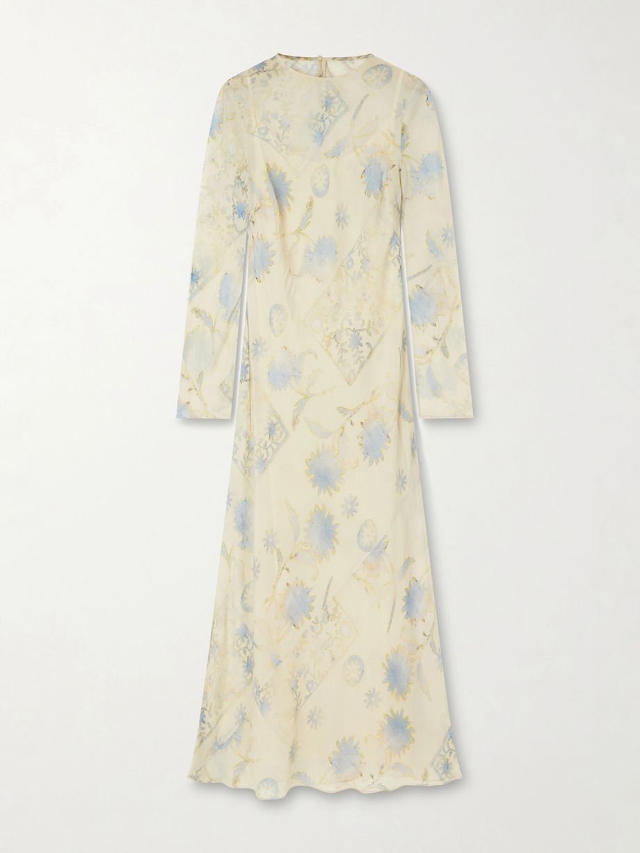 Cecile floral-print georgette maxi dress