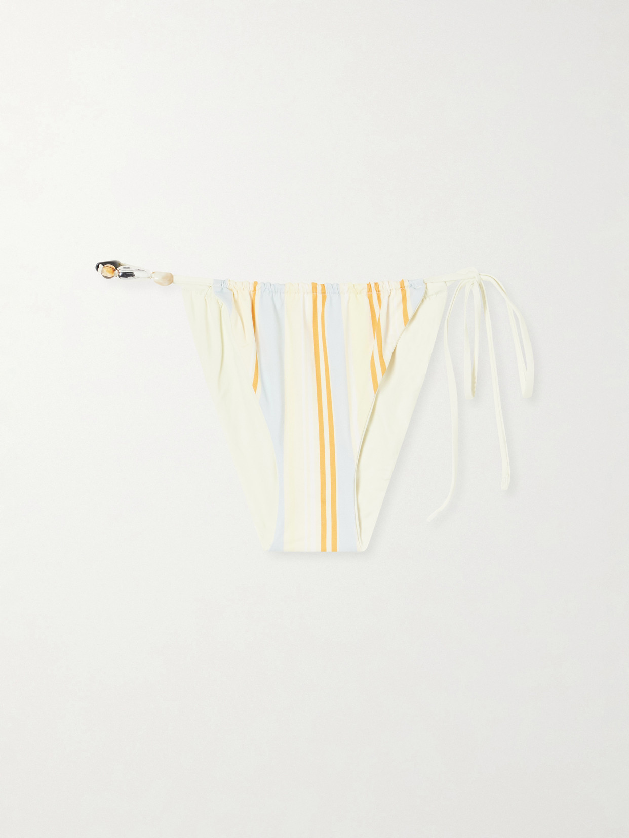 Sir Pernille Reversible Striped Bikini Briefs In Yellow