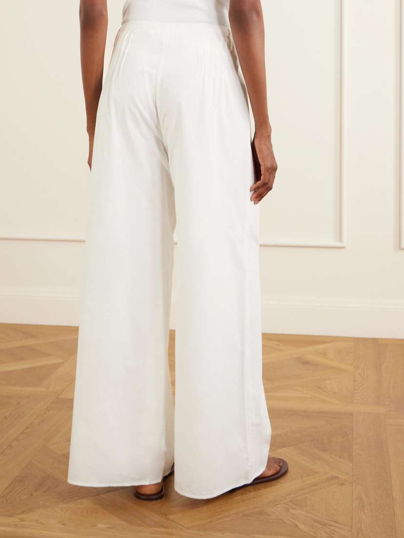 SIR. Beatrice Pintucked Cotton Wide-leg Pants | Thumbnail 4