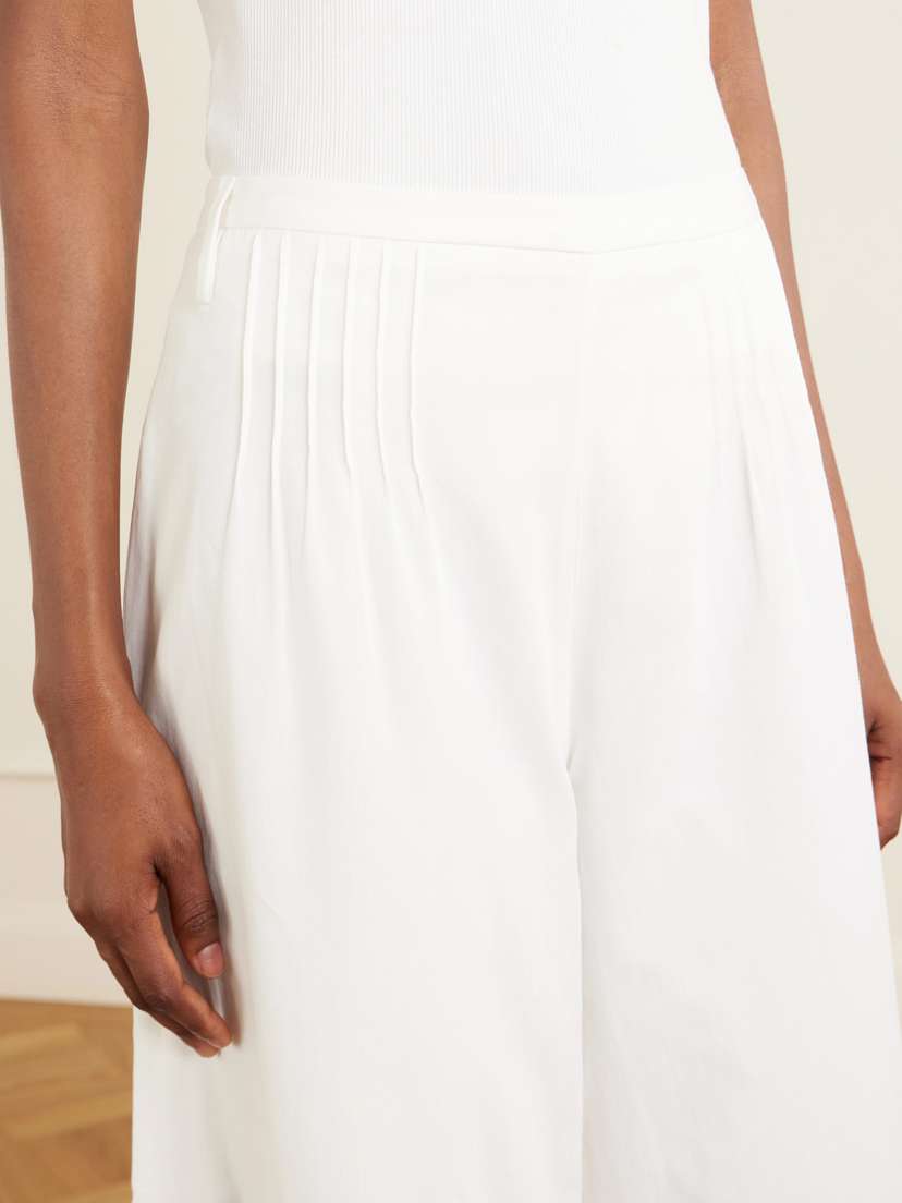 SIR. Beatrice Pintucked Cotton Wide-leg Pants | Thumbnail 5