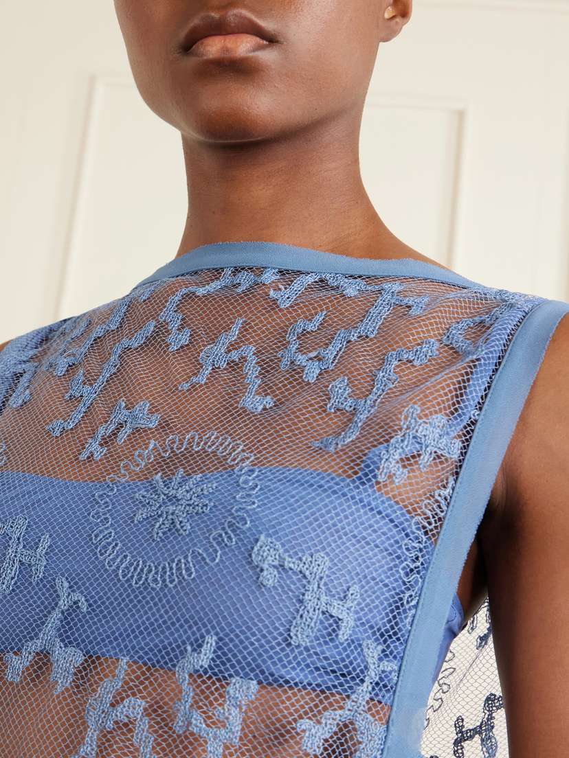 SIR. Leif Embroidered Tulle Top | Thumbnail 4
