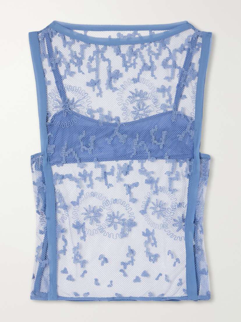 SIR. Leif Embroidered Tulle Top