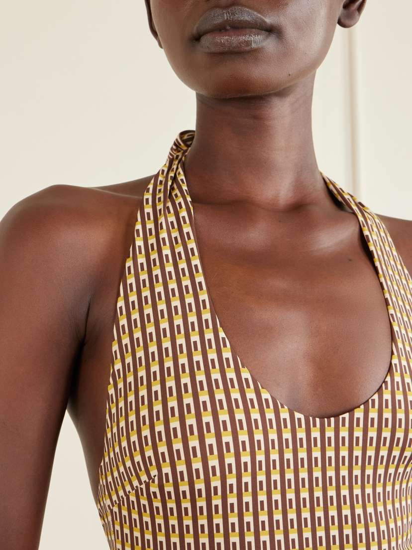 SIR. Cooper Printed Halterneck Swimsuit | Thumbnail 4