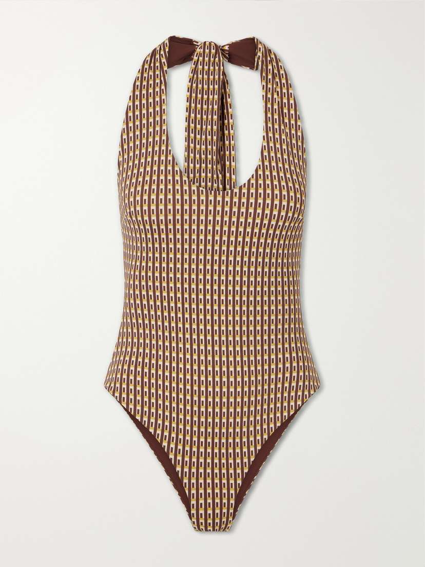 SIR. Cooper Printed Halterneck Swimsuit