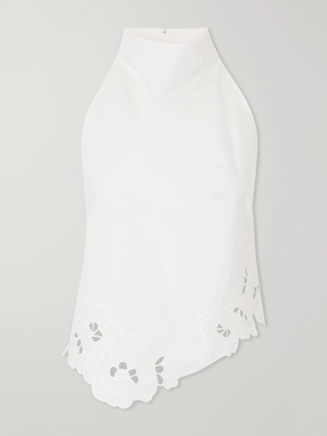 . - Klara Broderie Anglaise Cotton Turtleneck Top