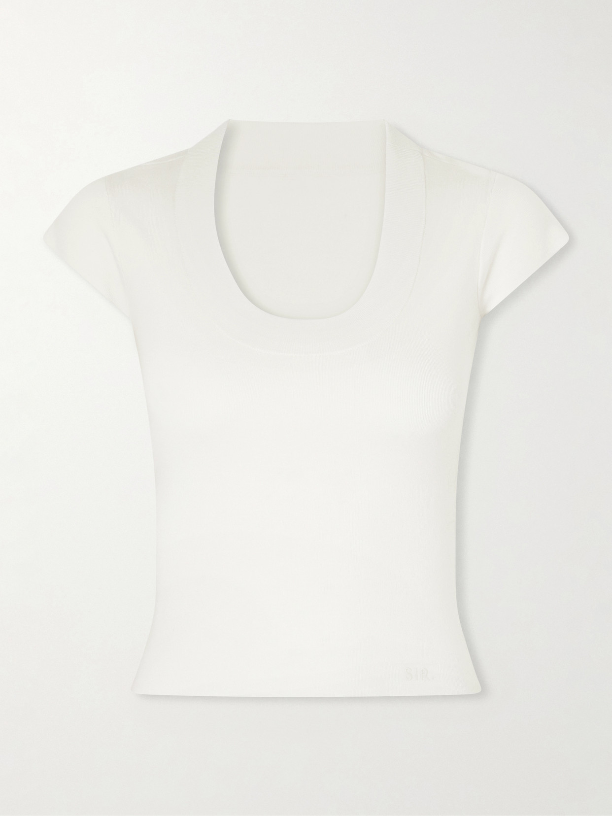 SIR. - Mikkel Ribbed Wool T-shirt - Neutrals