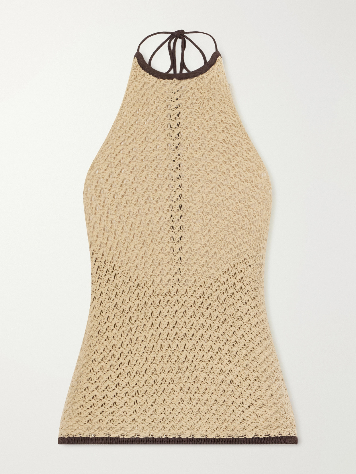 Sir Ellinor Crocheted Cotton Tank In Neutral