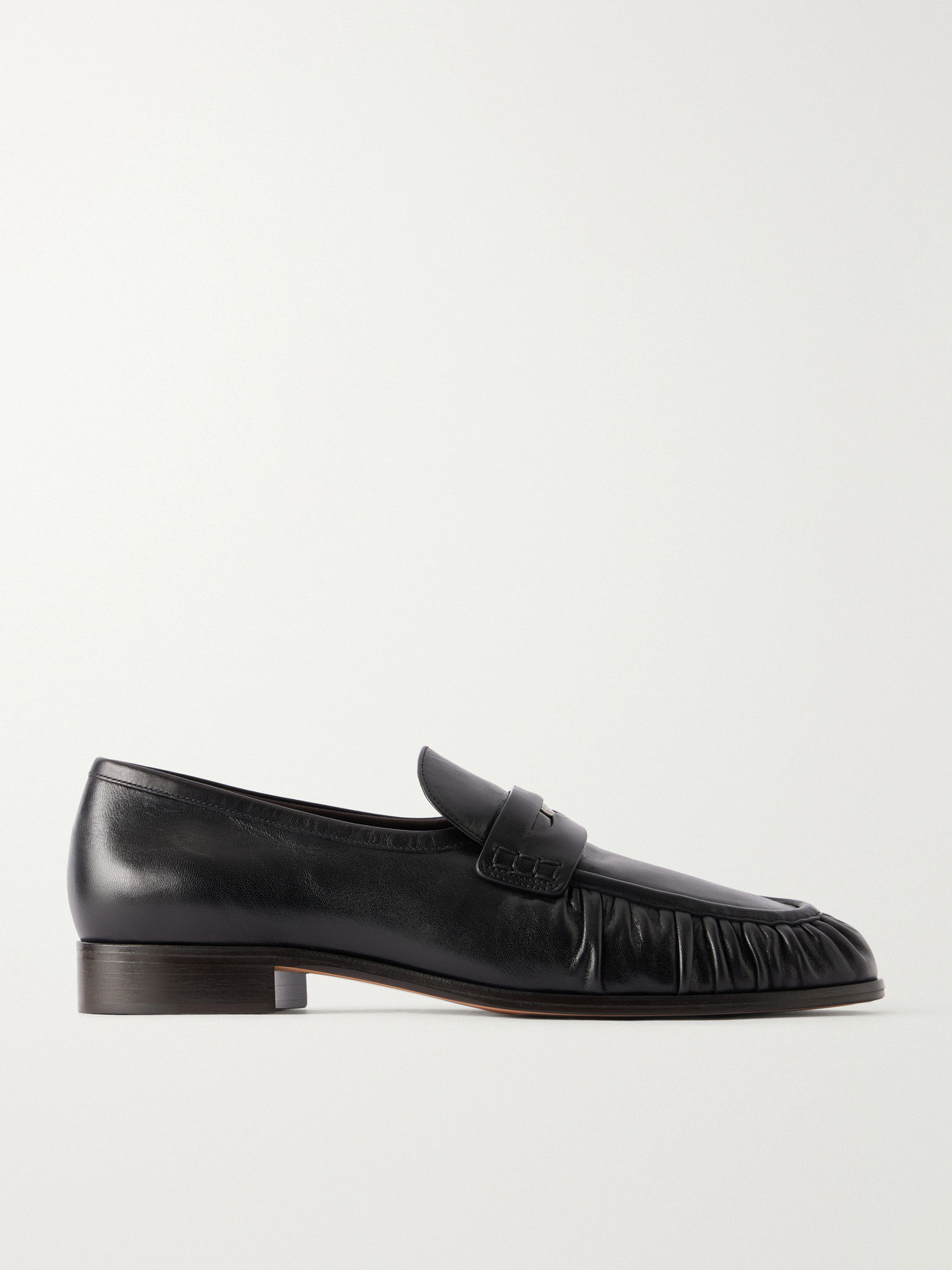 Emme Parsons Girona Leather Penny Loafers In Black