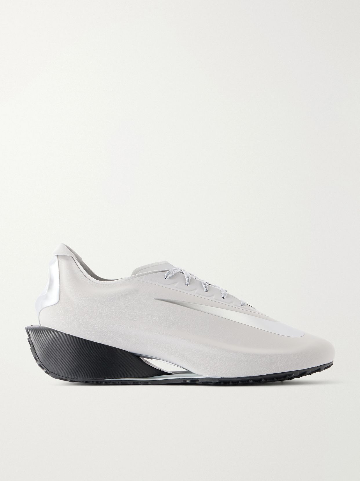 first sight noir rubber and textile sneakers