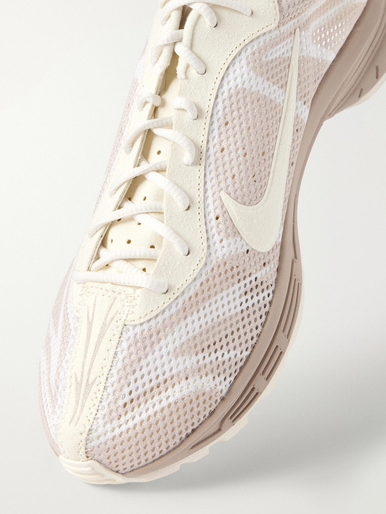 Zoom Streak 3 Suede-Trimmed Mesh Lace-Up Sneakers