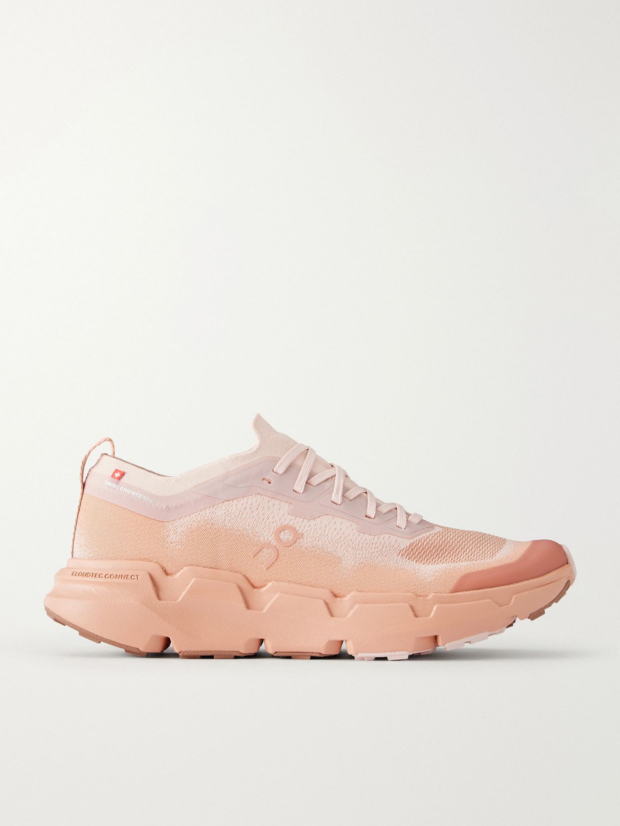 cloudsoma rubber trimmed stretch recycled knit sneakers