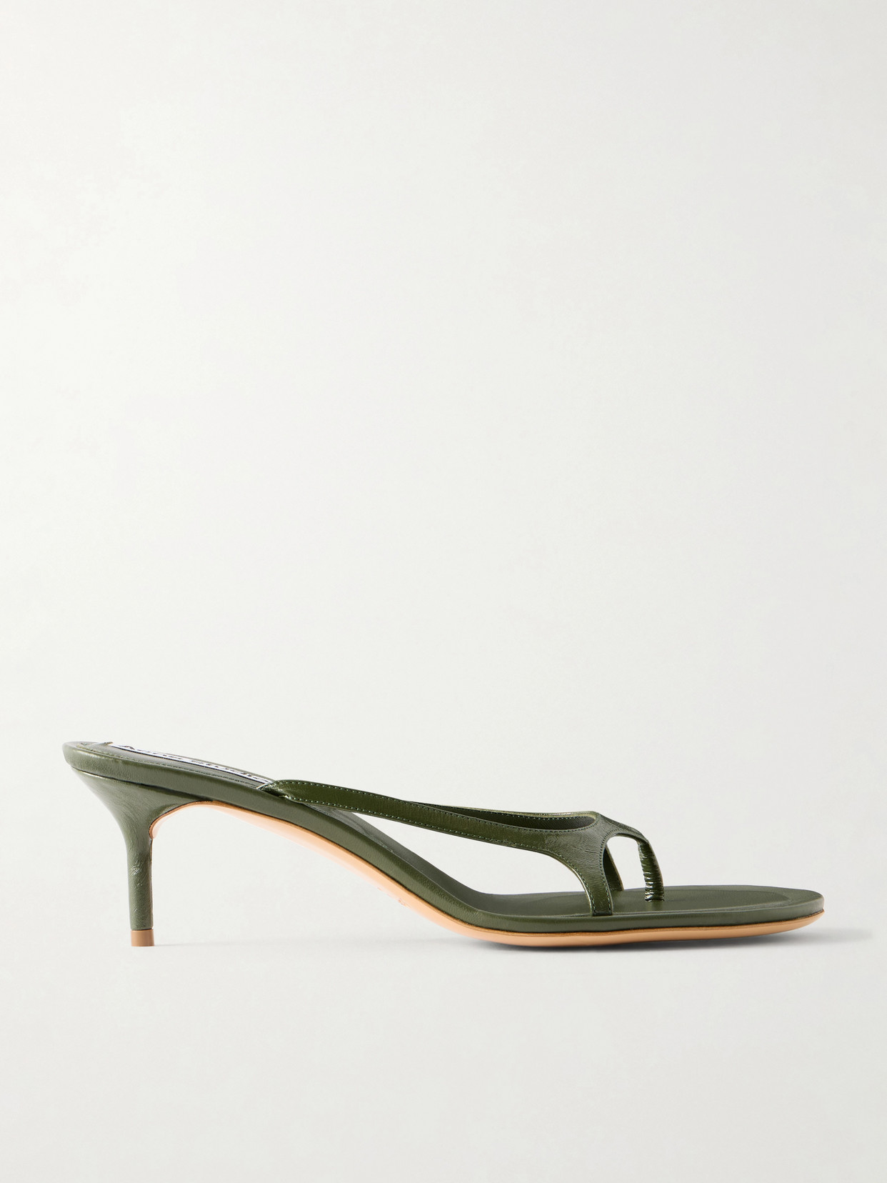 Acne Studios Patent-leather Sandals In Green