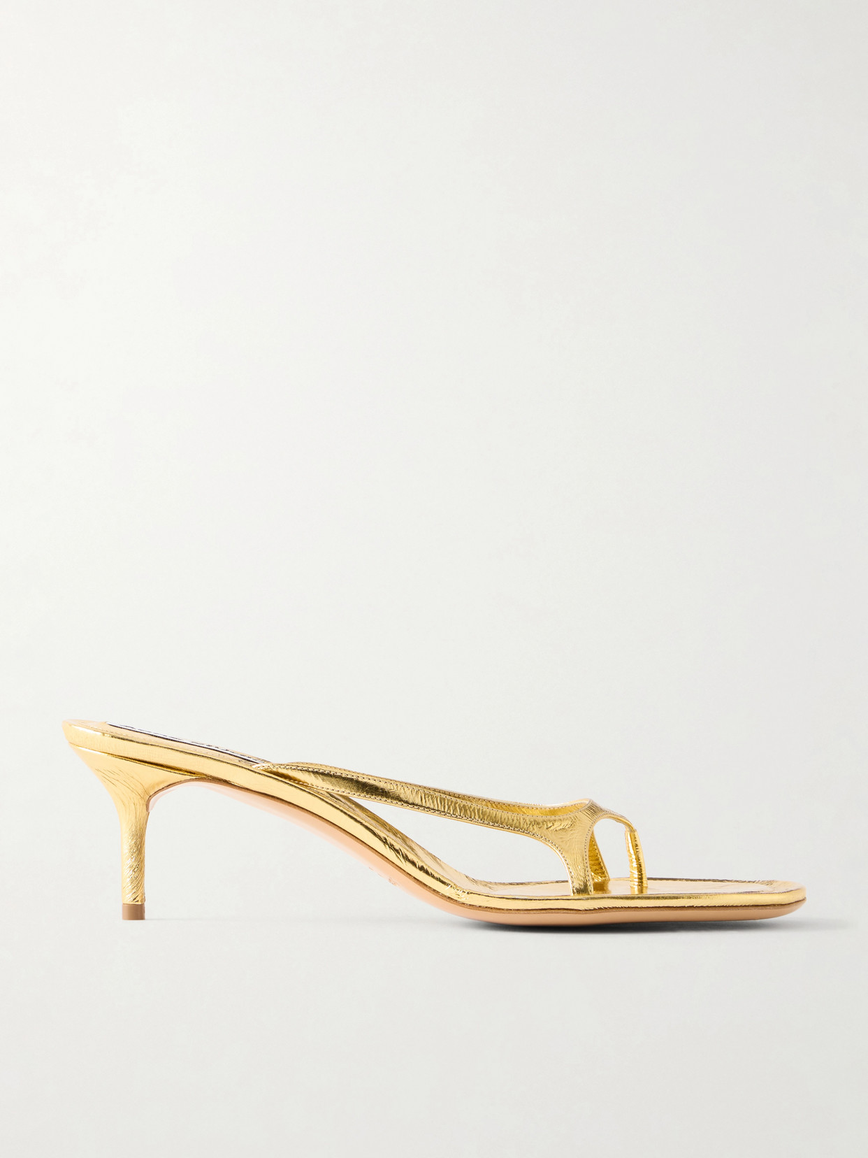 Acne Studios - 60 Metallic Patent-leather Sandals - Gold