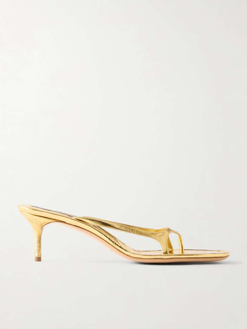 Acne Studios 60 Metallic Patent-leather Sandals
