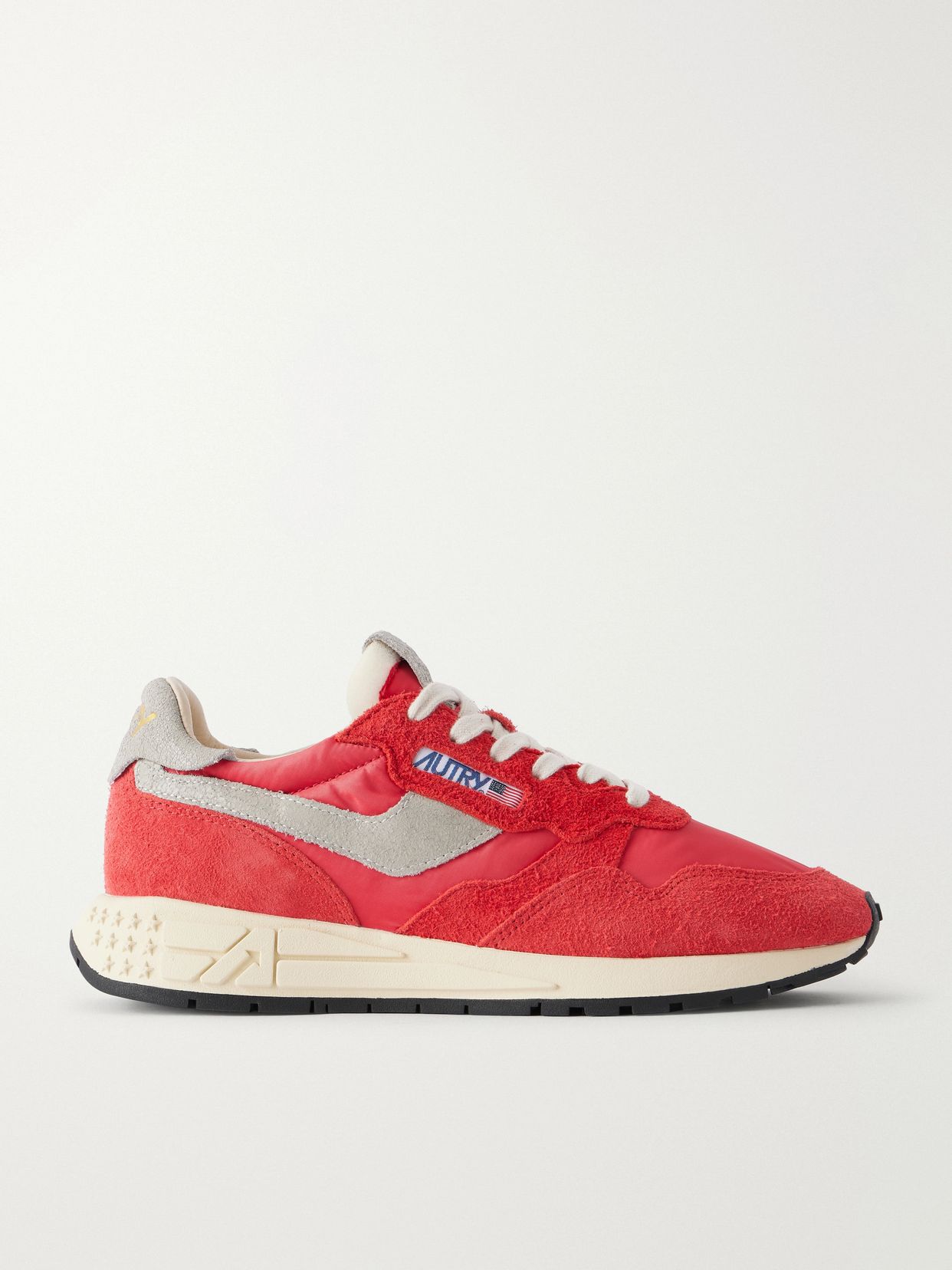Windspin suede-trimmed shell sneakers