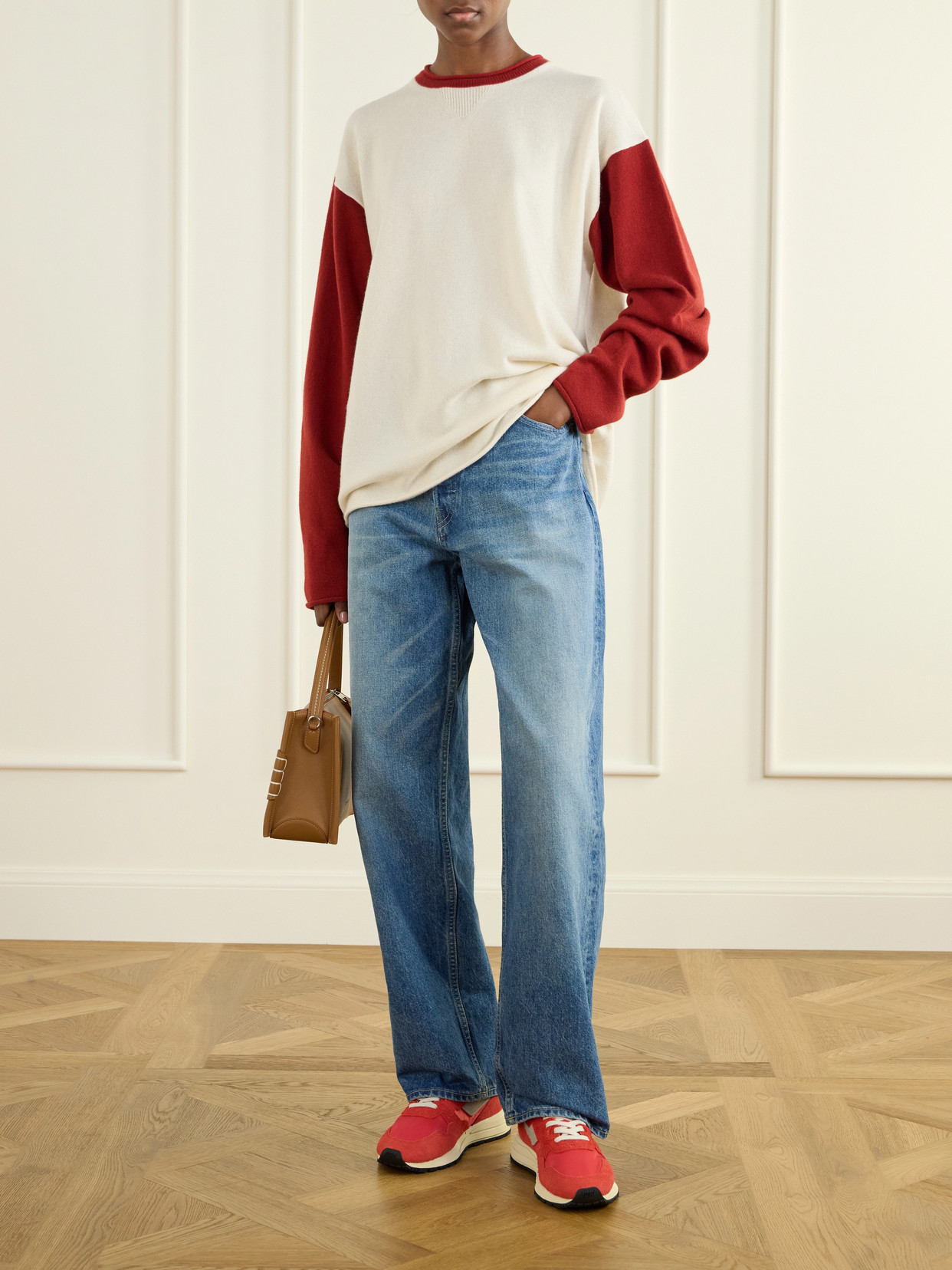 Autry Windspin Suede-trimmed Shell Sneakers In Red