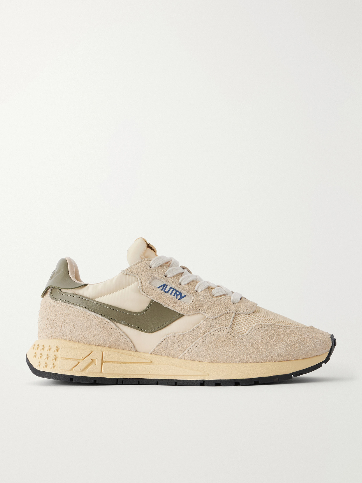 Reelwind Low Leather And Suede-Trimmed Mesh And Sneakers