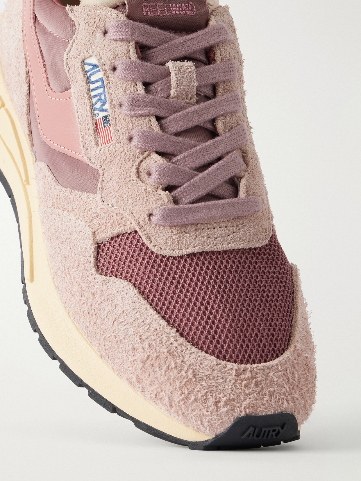 Reelwind Low Leather And Suede-Trimmed Mesh And Sneakers