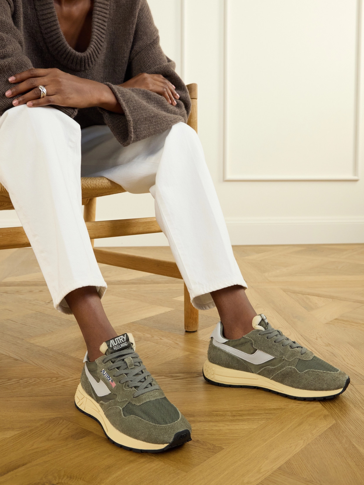 Reelwind Low Leather And Suede-Trimmed Mesh And Sneakers