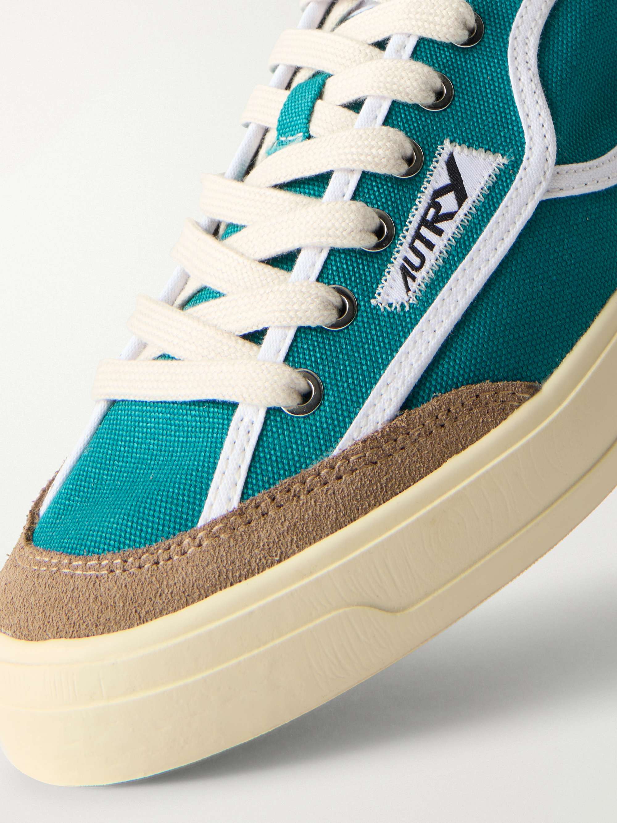 AUTRY Windscape Low suede-trimmed canvas sneakers | NET-A-PORTER