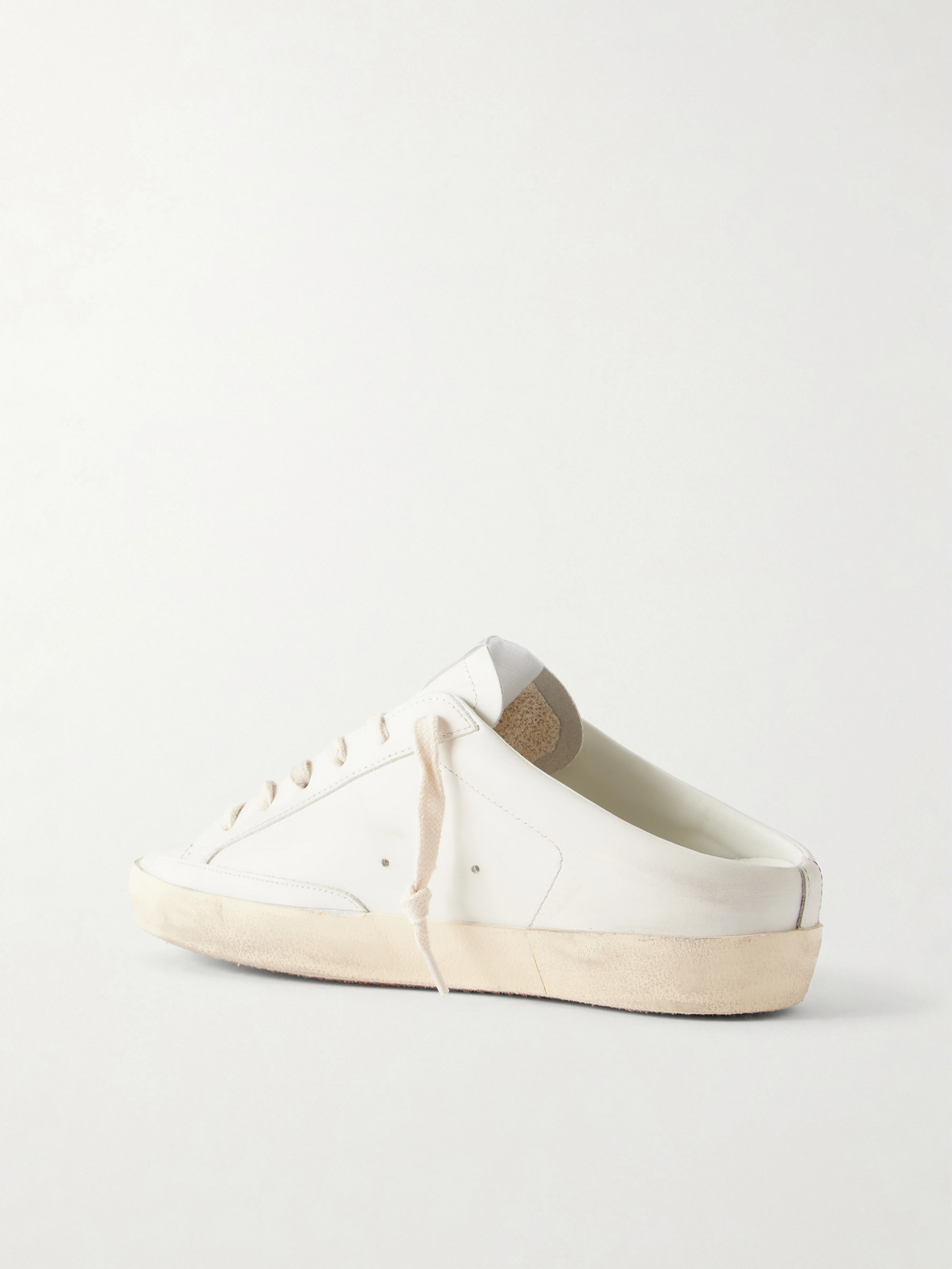 Super-Star Sabot Distressed Leather Slip-On Sneakers