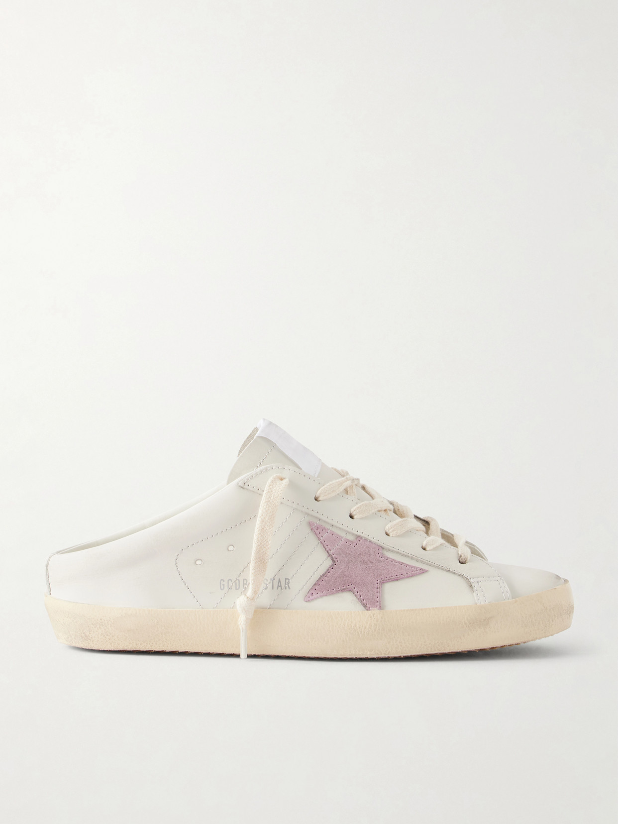 Super-Star Sabot Distressed Leather Slip-On Sneakers