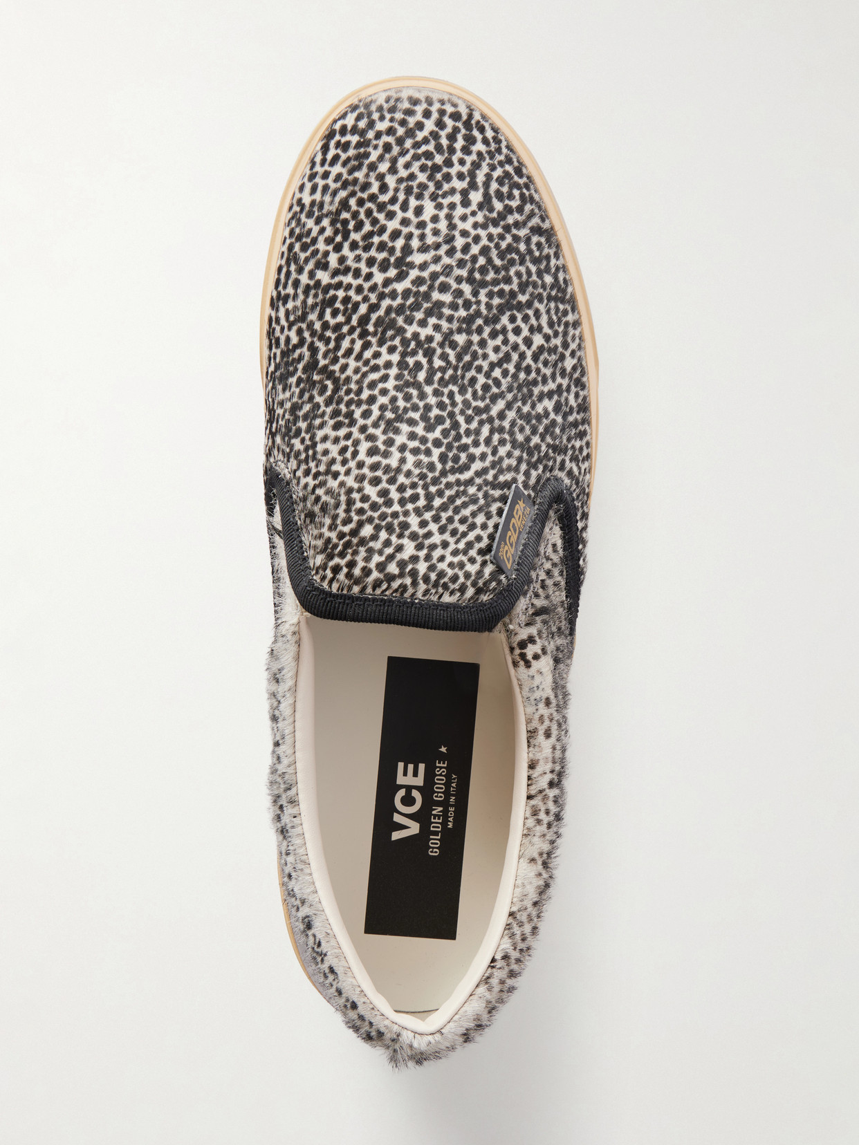 Vce Penstar Leather-Trimmed Animal-Print Sneakers