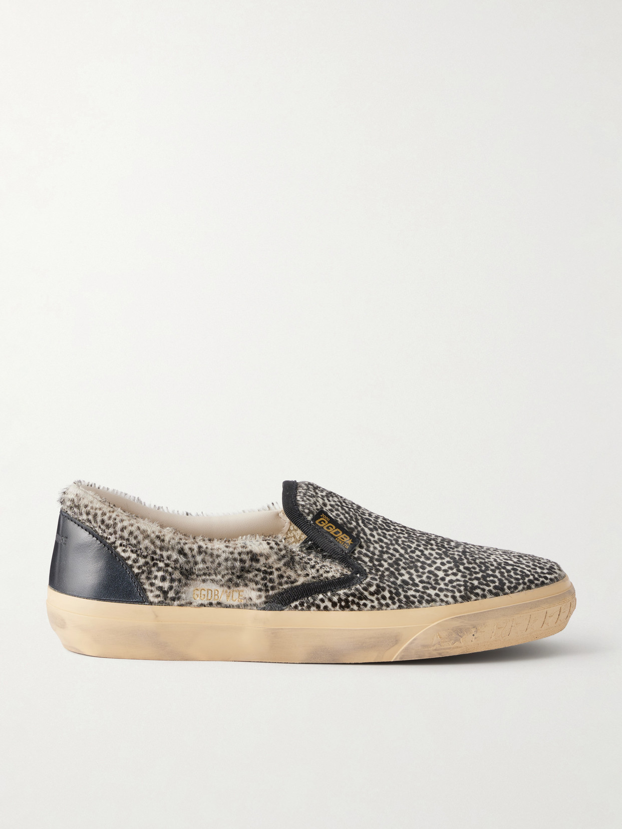 Vce Penstar Leather-Trimmed Animal-Print Sneakers
