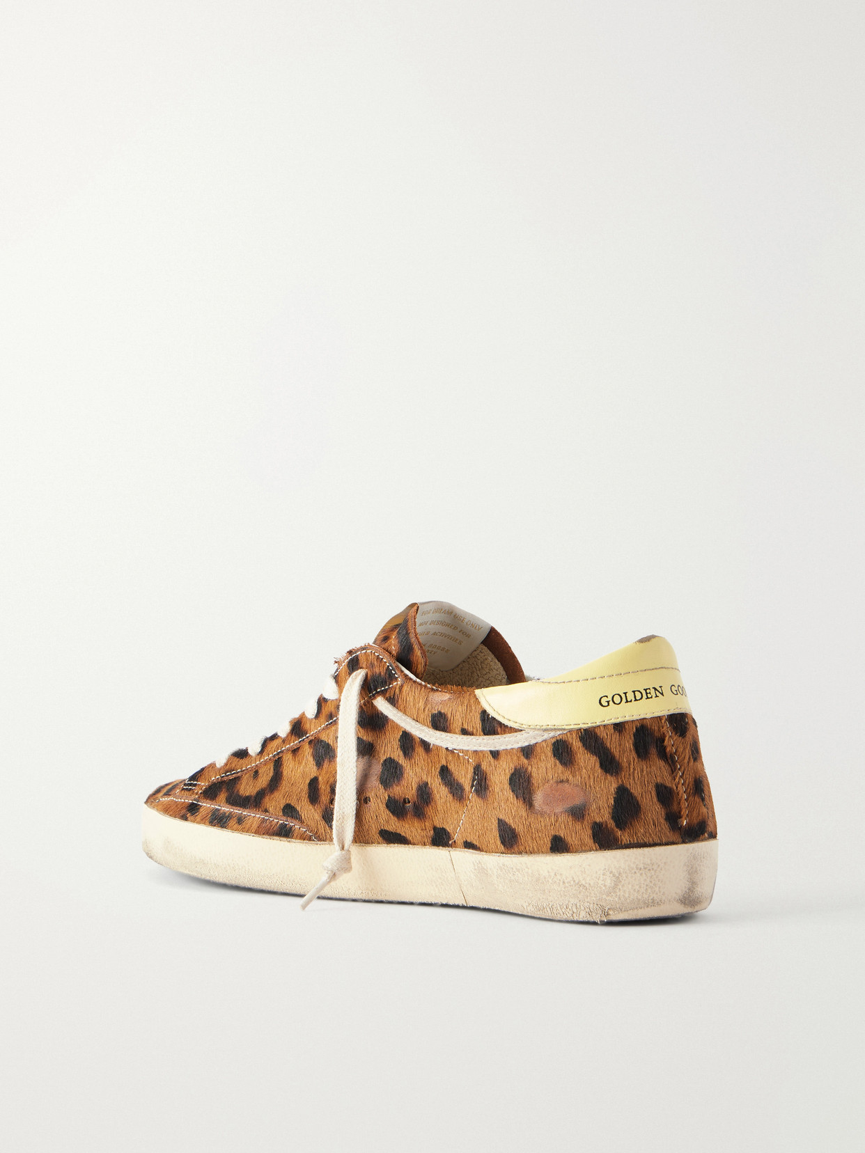Super-Star Horsy Distressed Animal-Print Calf-Hair And Sneakers