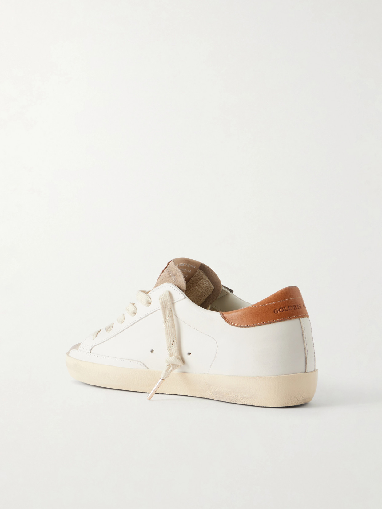 Super-Star Distressed Glittered Sneakers
