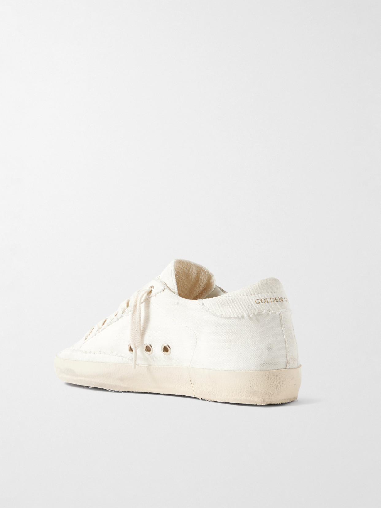 Super-Star Distressed Canvas Sneakers