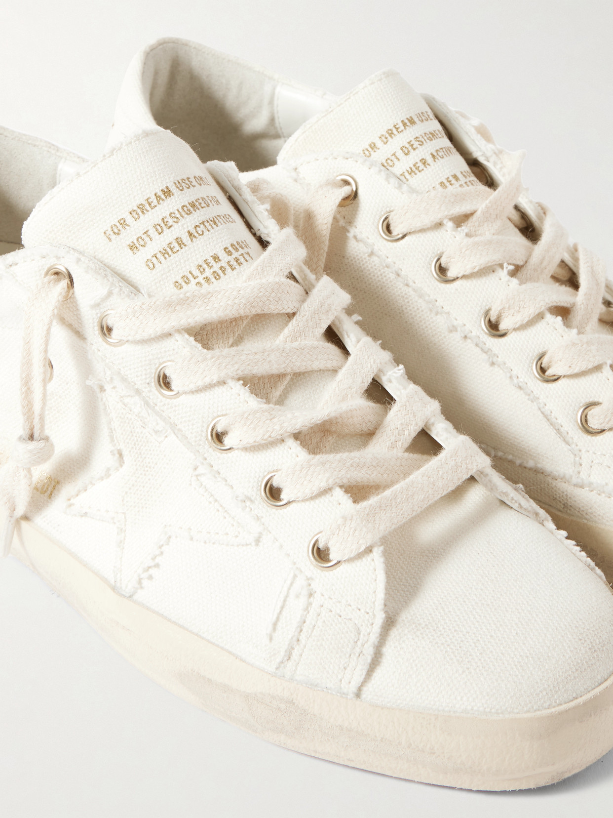 Super-Star Distressed Canvas Sneakers