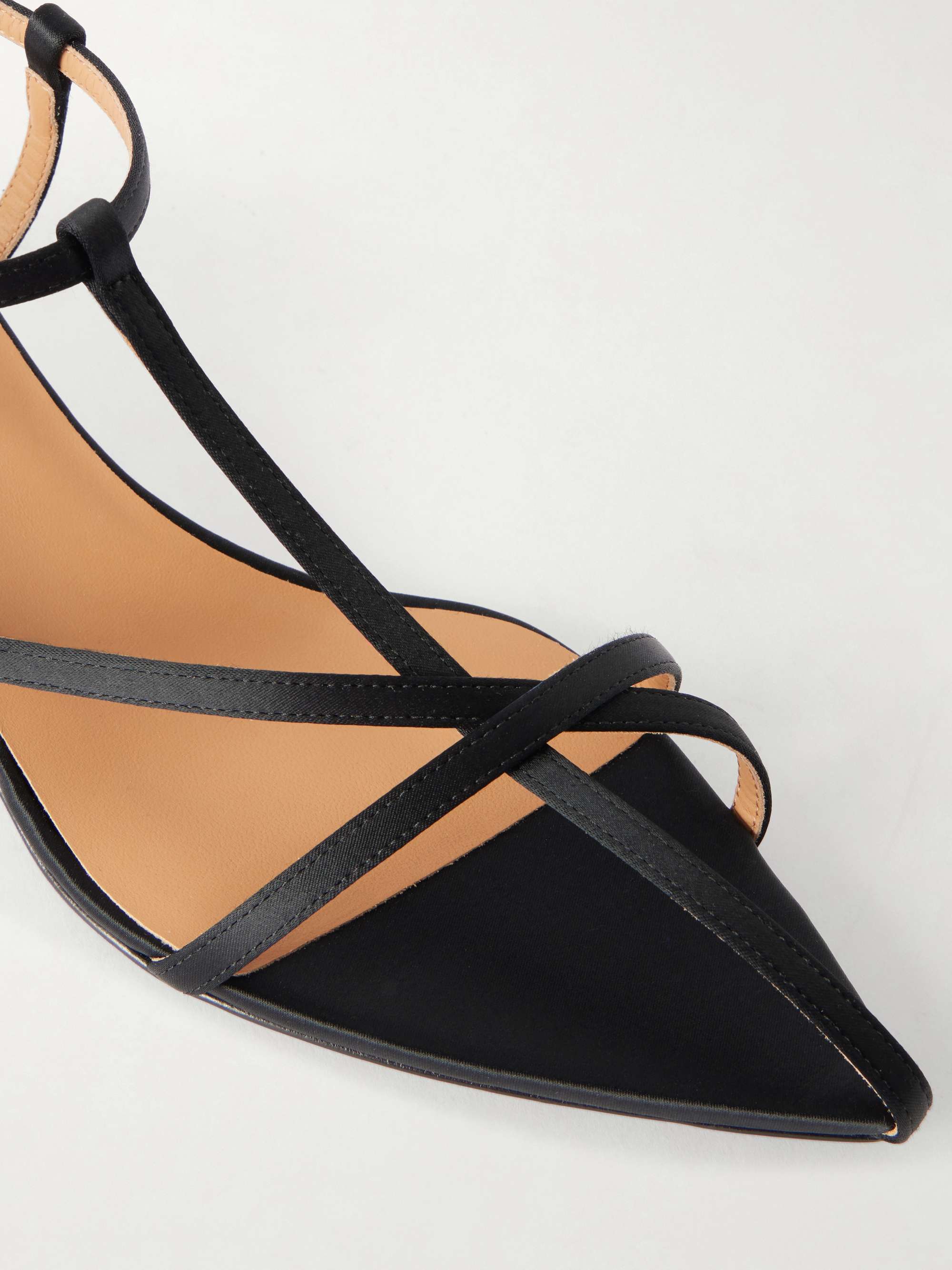 JIL SANDER Cage satin sandals | NET-A-PORTER
