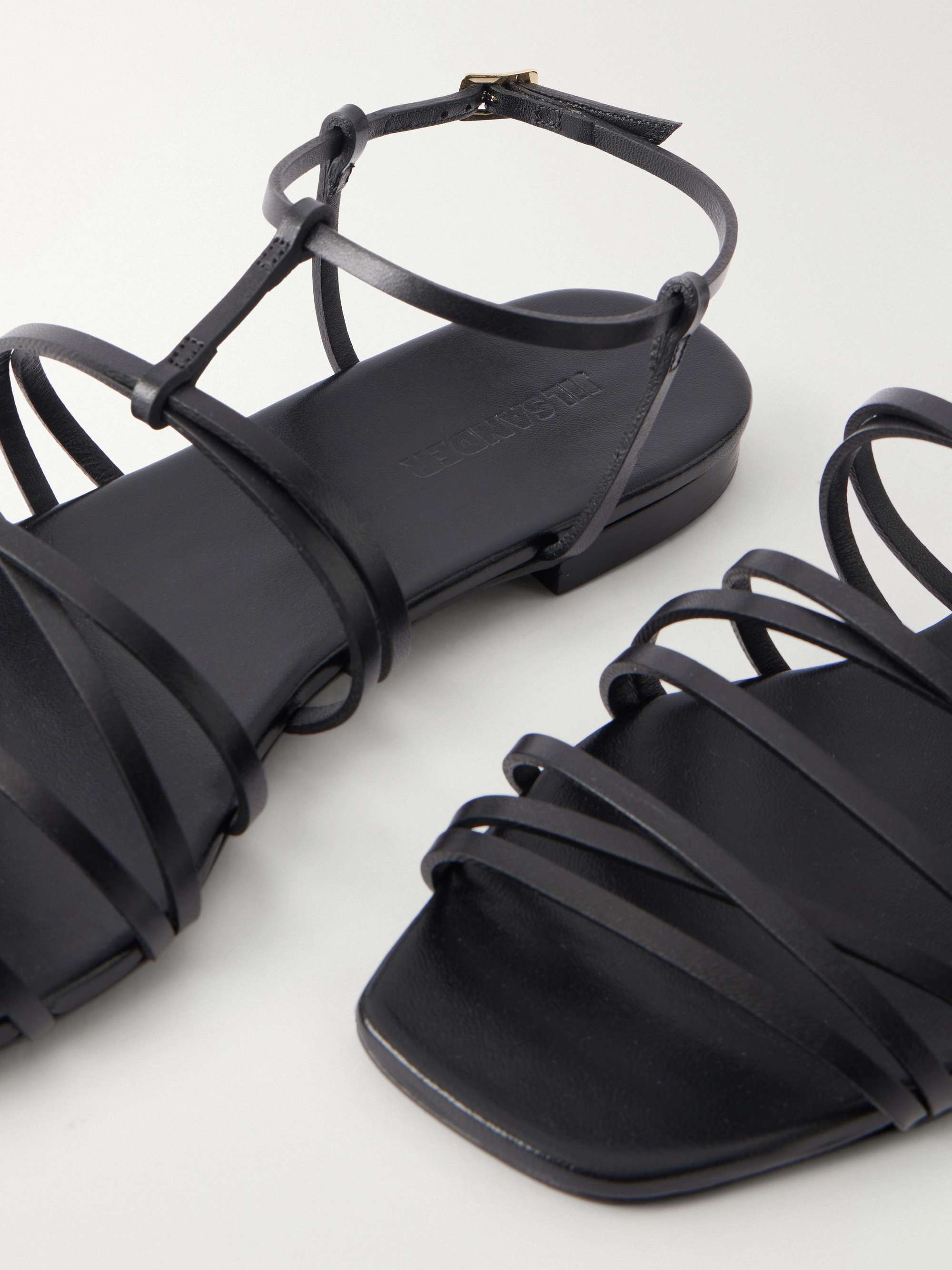 JIL SANDER ジルサンダー JIL SANDER Hydra leather sandals | NET-A-PORTER