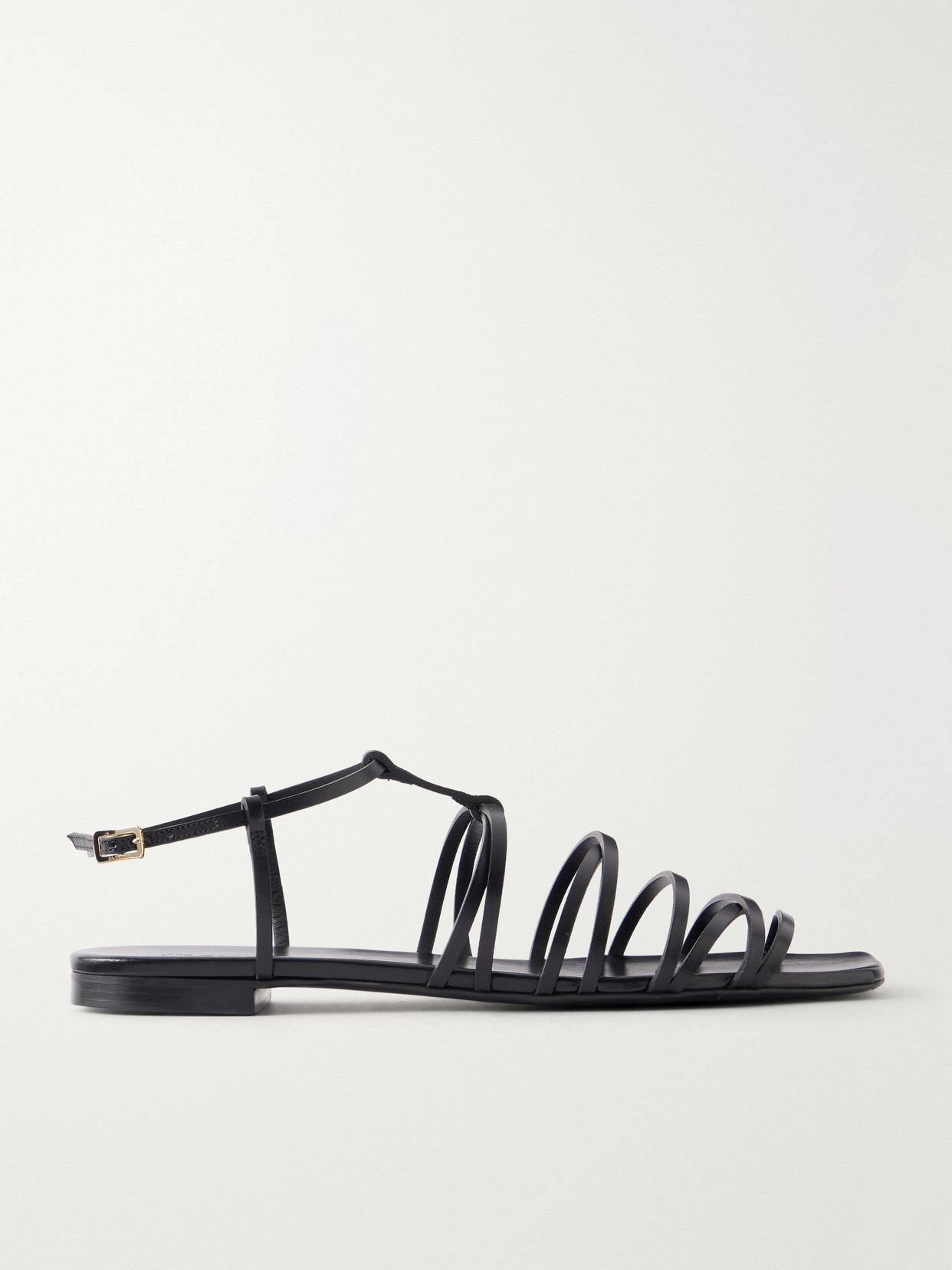 Jil Sander Hydra Leather Sandals In Black