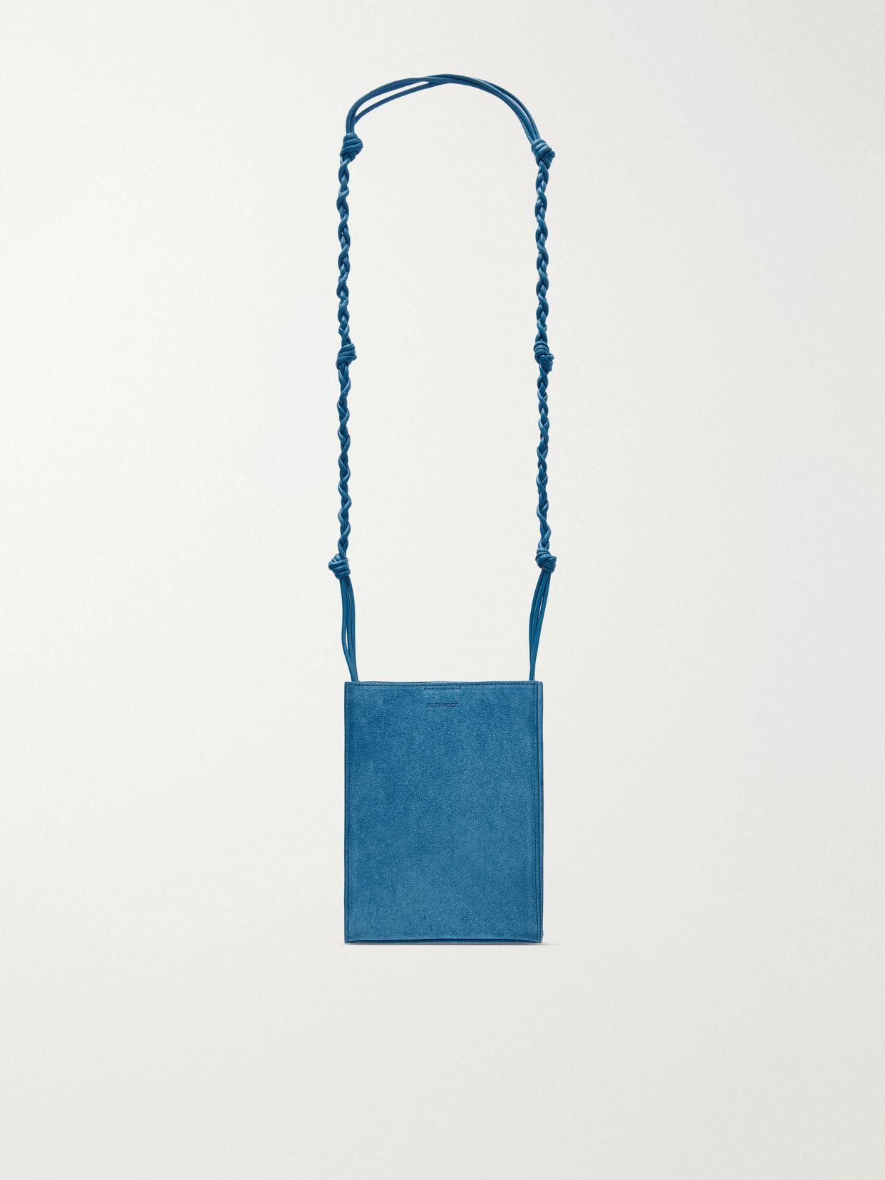 tangle small leather trimmed suede shoulder bag