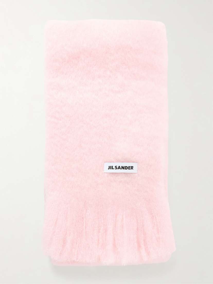 Jil Sander Fringed Mohair And Wool-bend Scarf | Thumbnail 5 Jil Sander Fringed Mohair And Wool-bend Scarf | Thumbnail 5
