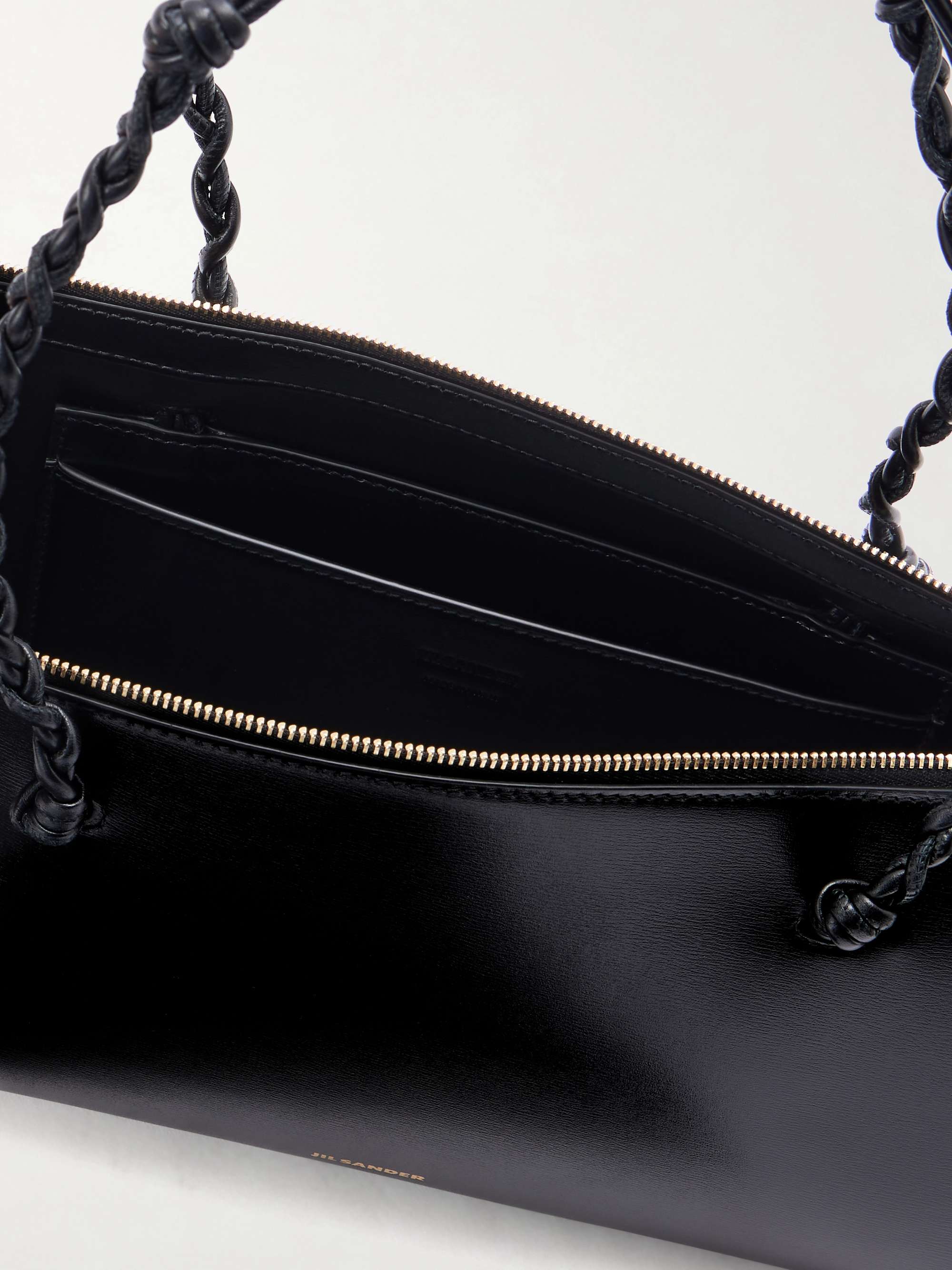 JIL SANDER Tangle Tent leather shoulder bag | NET-A-PORTER
