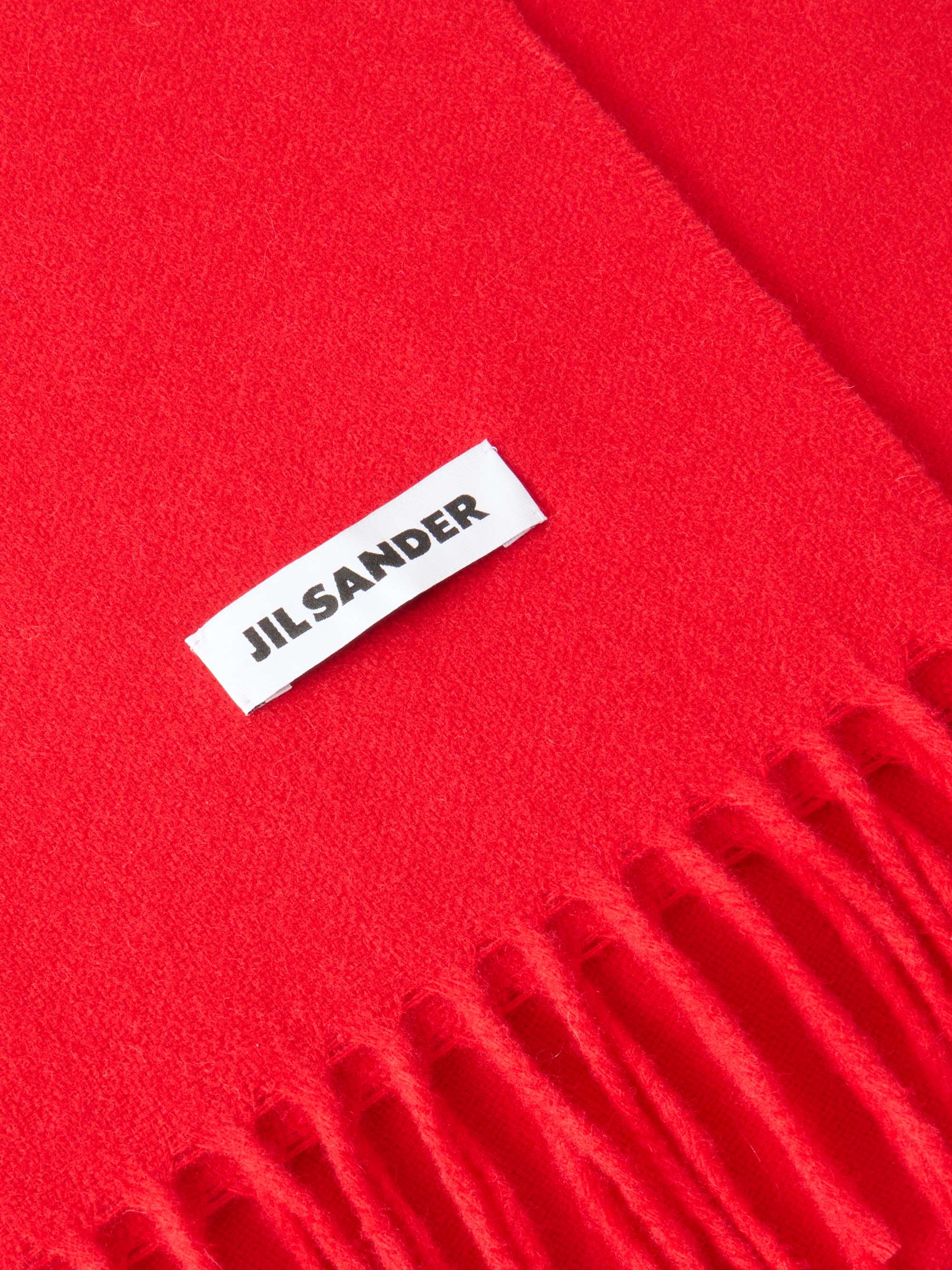 JIL SANDER Fringed virgin wool scarf | NET-A-PORTER