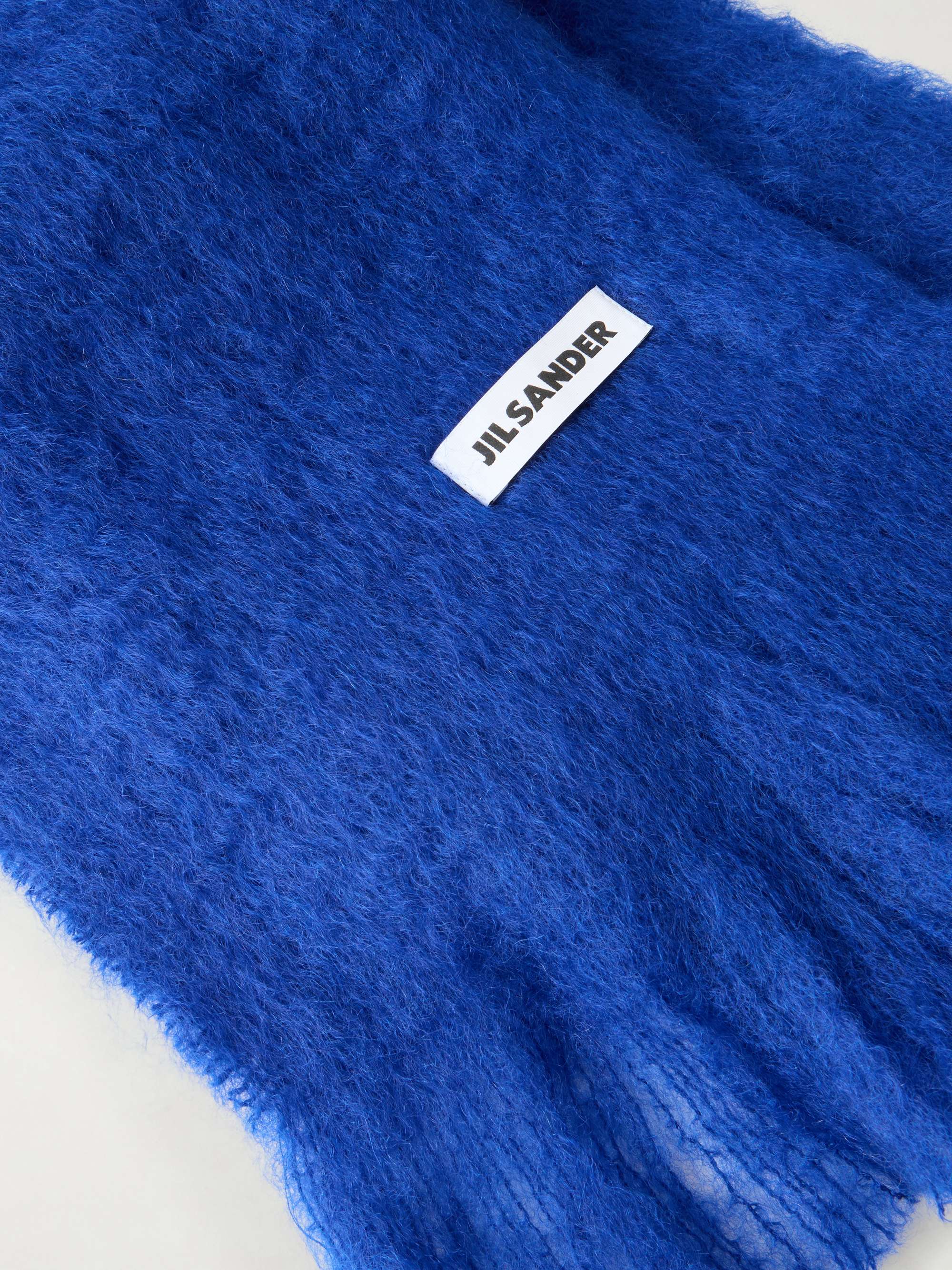 JIL SANDER Fringed virgin wool scarf | NET-A-PORTER
