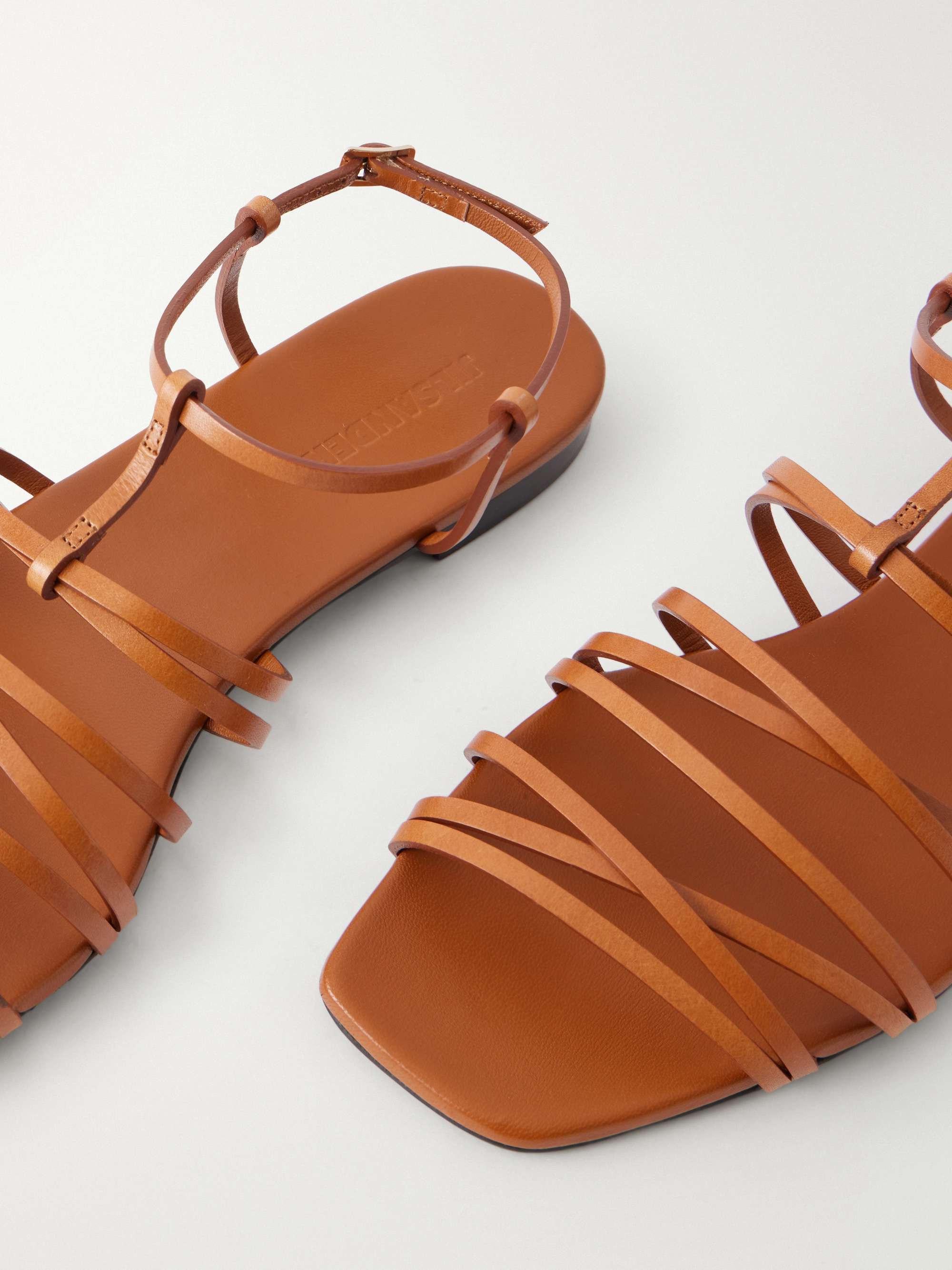 JIL SANDER Hydra leather sandals | NET-A-PORTER